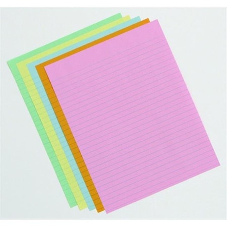 School Smart School Smart 085454 8.5 x 11 In. Ruled Exhibit Paper Assortment; Assorted Color; Pack - 500 85454